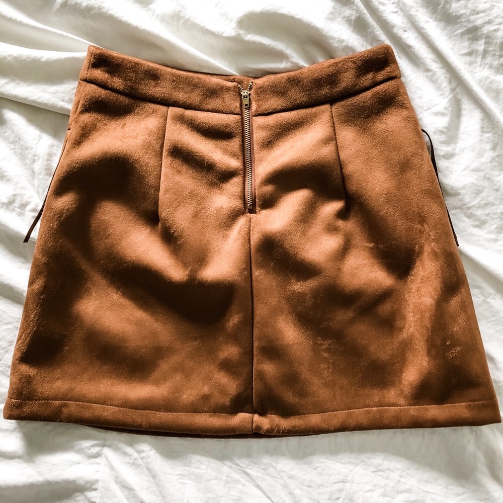 Camel fringed Skirt, SHEIN - Picture 2 of 2